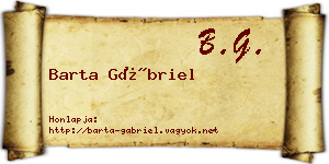 Barta Gábriel névjegykártya
